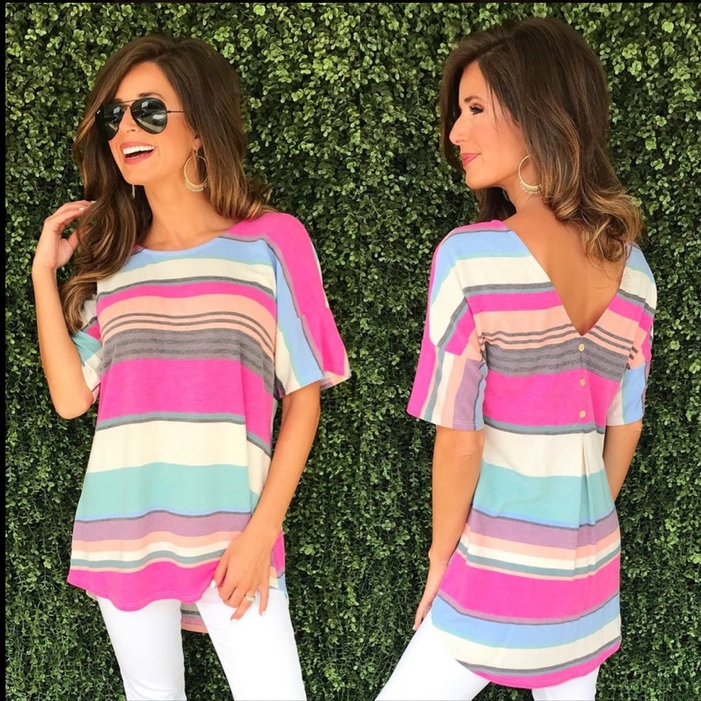 Ces Femme striped tunic top. Size Medium